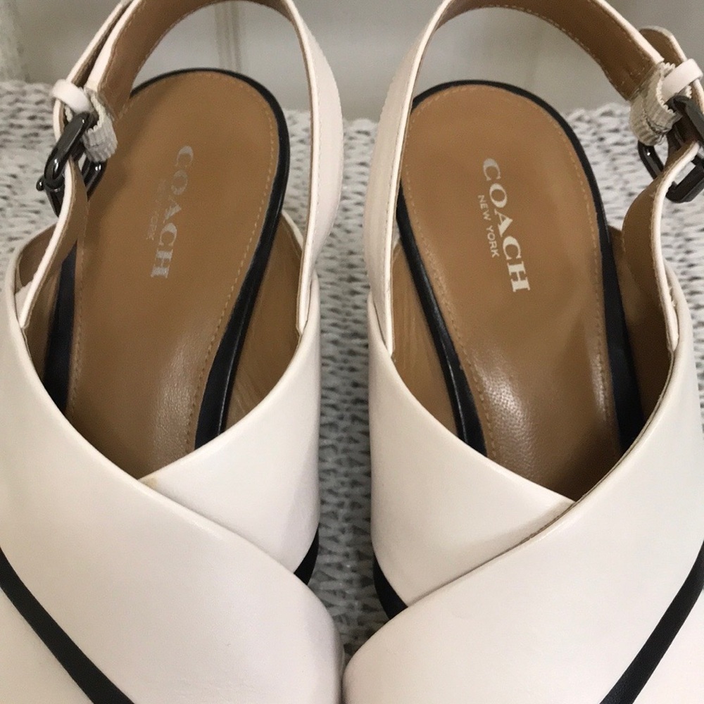 Coach Randy Leather Wedge Sandal - Picture 6 of 16